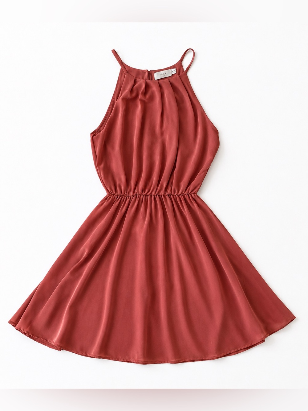 Lush Spring Rusty Rose Halter Mini Dress